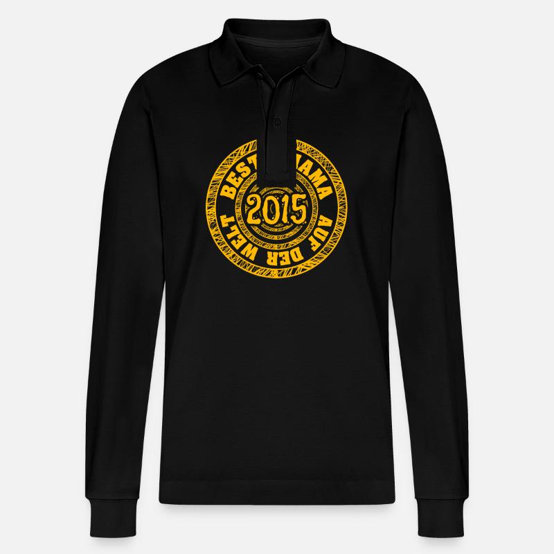 2015 - Stanley/Stella Unisex Bio-Langarm-Poloshirt Prepster - Schwarz