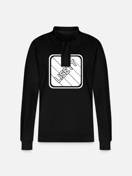 Lisett as a given name - Stanley/Stella Organic Unisex Long-Sleeved Polo Shirt Prepster - black