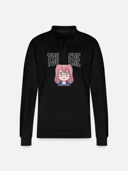 Tsundere - Stanley/Stella Unisex Bio-Langarm-Poloshirt Prepster - Schwarz
