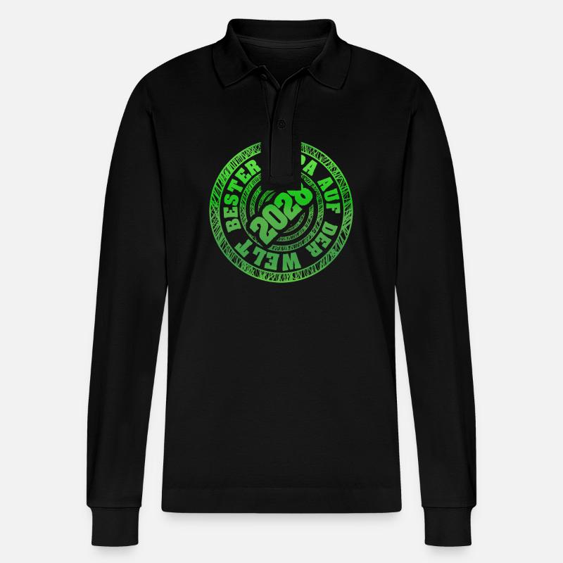 2028 - Stanley/Stella Unisex Bio-Langarm-Poloshirt Prepster - Schwarz