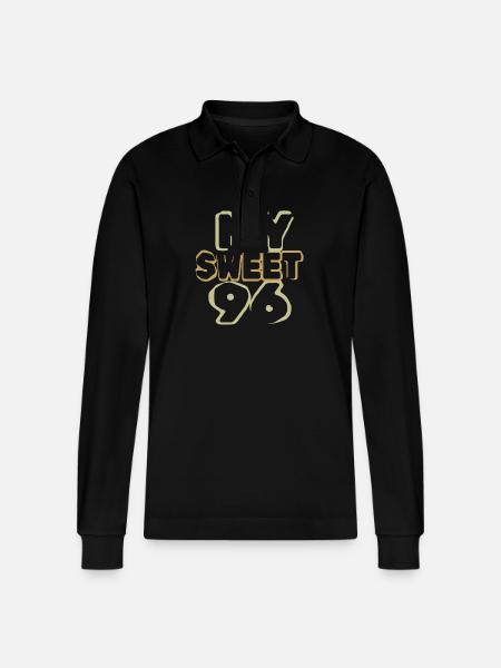 96 - Stanley/Stella Organic Unisex Long-Sleeved Polo Shirt Prepster - black