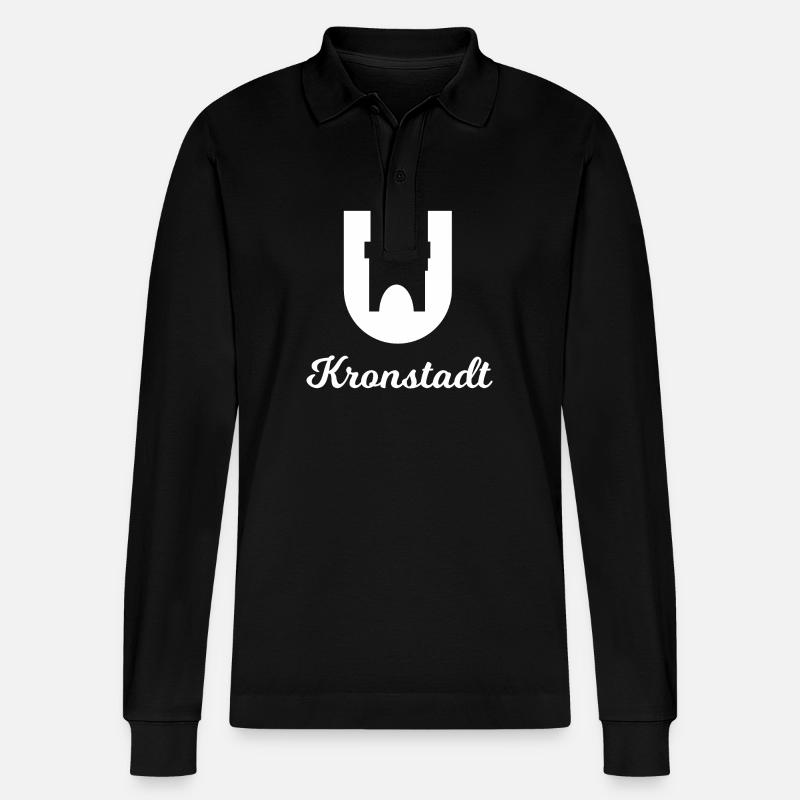 Brasov in Transylvanien - Stanley/Stella Unisex Bio-Langarm-Poloshirt Prepster - Schwarz