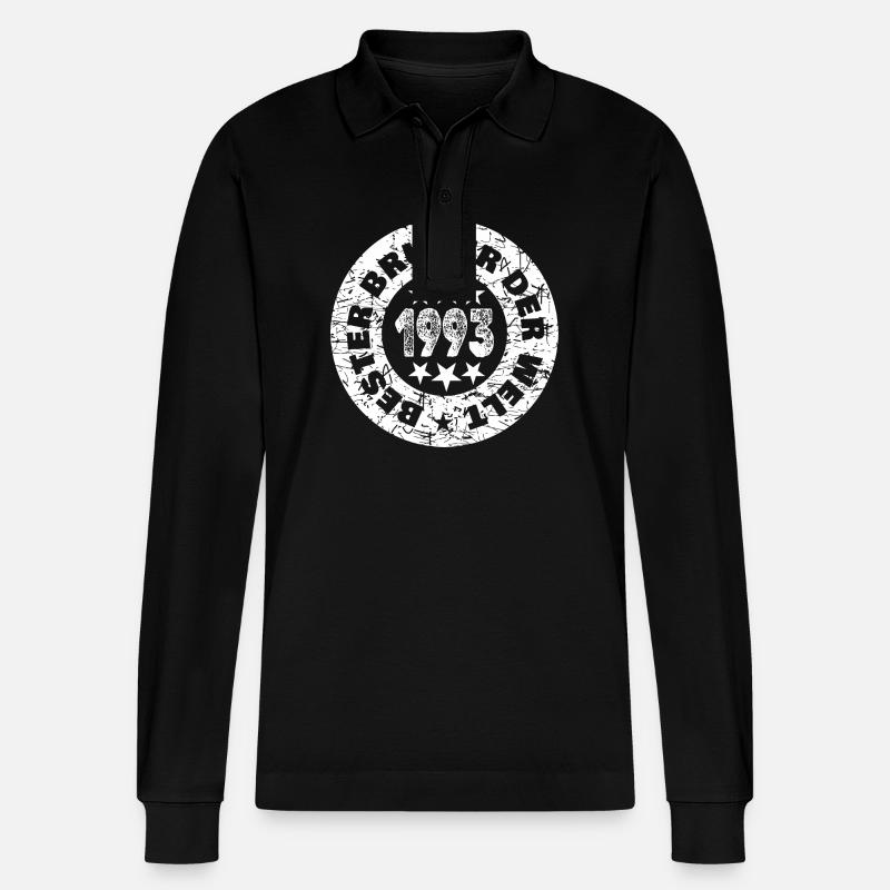 1993 - Polo à manches longues bio PREPSTER Stanley/Stella Unisexe - noir