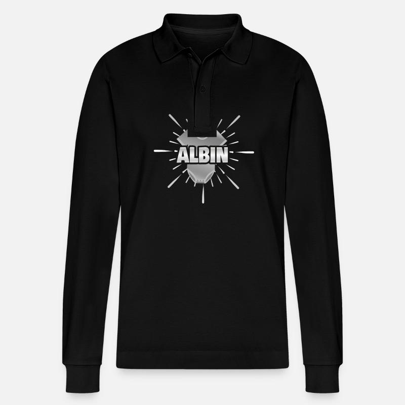 Albin - Stanley/Stella Unisex Bio-Langarm-Poloshirt Prepster - Schwarz