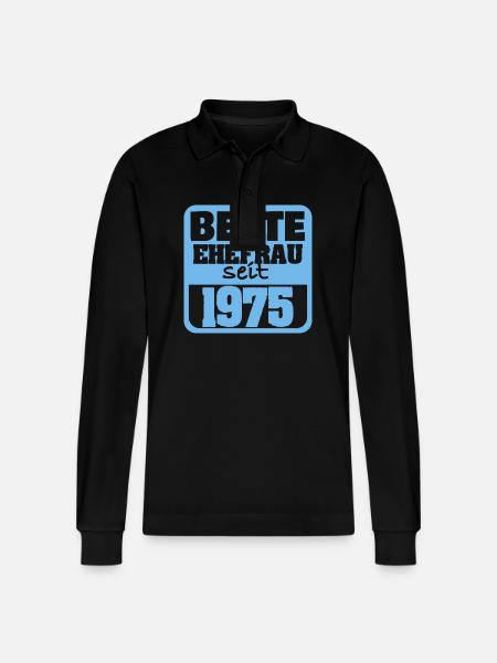 1975 - Stanley/Stella Unisex Bio-Langarm-Poloshirt Prepster - Schwarz
