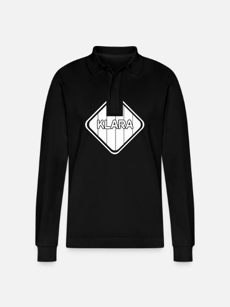 Mädchen Klara - Stanley/Stella Unisex Bio-Langarm-Poloshirt Prepster - Schwarz