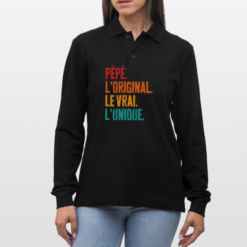 Opa Das Original Das Echte Das Einzigartige Geschenk Stanley/Stella Unisex Bio-Langarm-Poloshirt Prepster