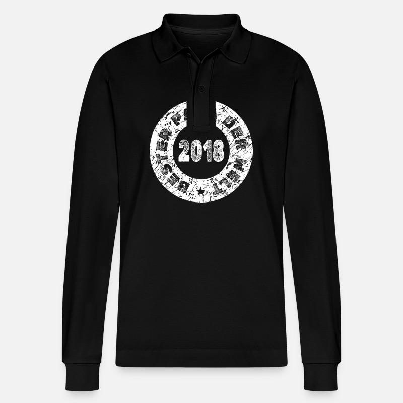 Bollerwagen 2018 - Stanley/Stella Unisex Bio-Langarm-Poloshirt Prepster - Schwarz