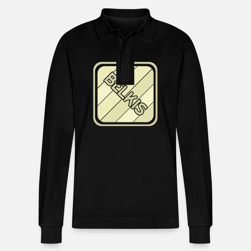 Belkis als Mädchenname - Stanley/Stella Unisex Bio-Langarm-Poloshirt Prepster - Schwarz