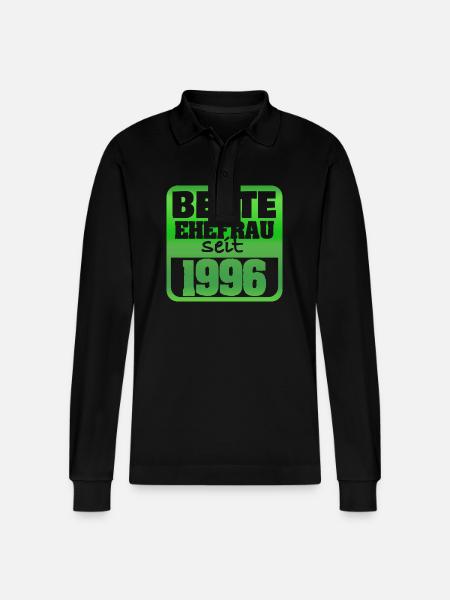 1996 - Stanley/Stella Organic Unisex Long-Sleeved Polo Shirt Prepster - black