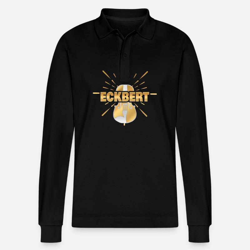 Violinist Eckbert - Stanley/Stella Unisex Bio-Langarm-Poloshirt Prepster - Schwarz