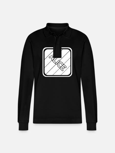 Alice als Mädchenname - Stanley/Stella Unisex Bio-Langarm-Poloshirt Prepster - Schwarz