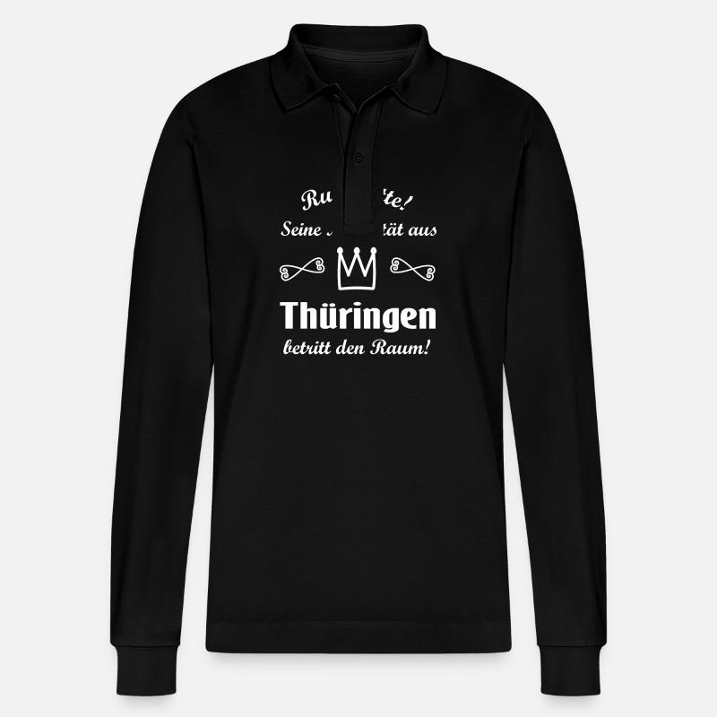 Les dirigeants de Thuringe - Polo à manches longues bio PREPSTER Stanley/Stella Unisexe - noir