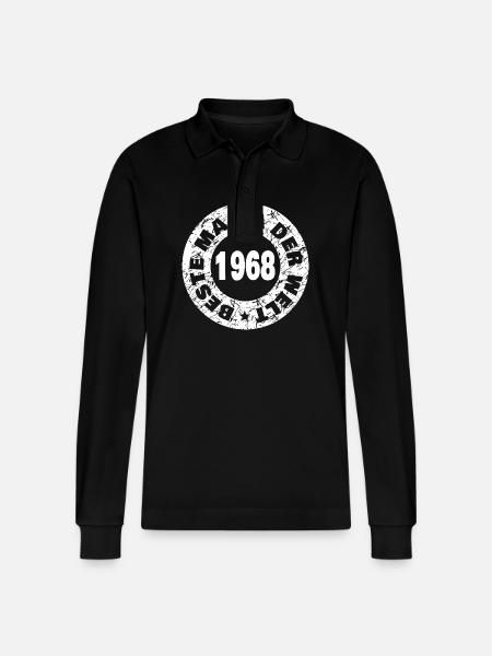 Mama 1968 - Stanley/Stella Organic Unisex Long-Sleeved Polo Shirt Prepster - black