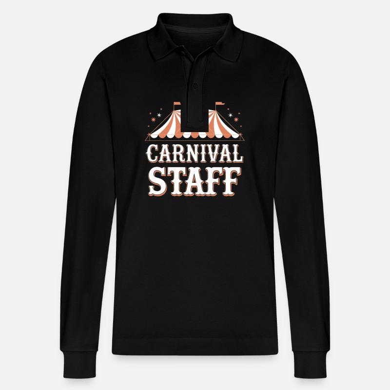 Zirkus Fasching Karneval - Stanley/Stella Unisex Bio-Langarm-Poloshirt Prepster - Schwarz