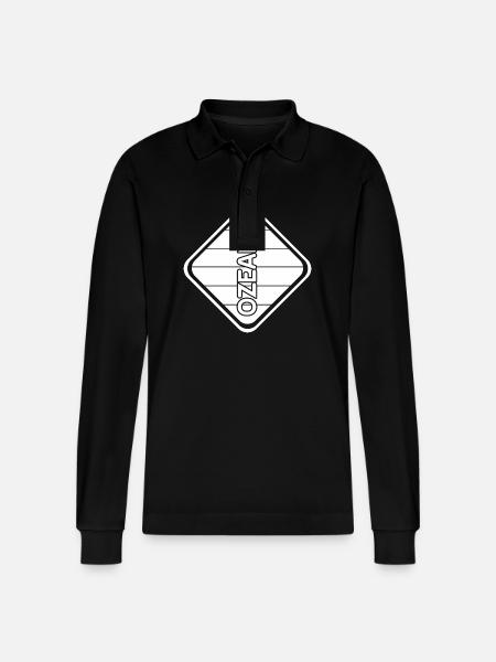Gift for Oceana - Stanley/Stella Organic Unisex Long-Sleeved Polo Shirt Prepster - black