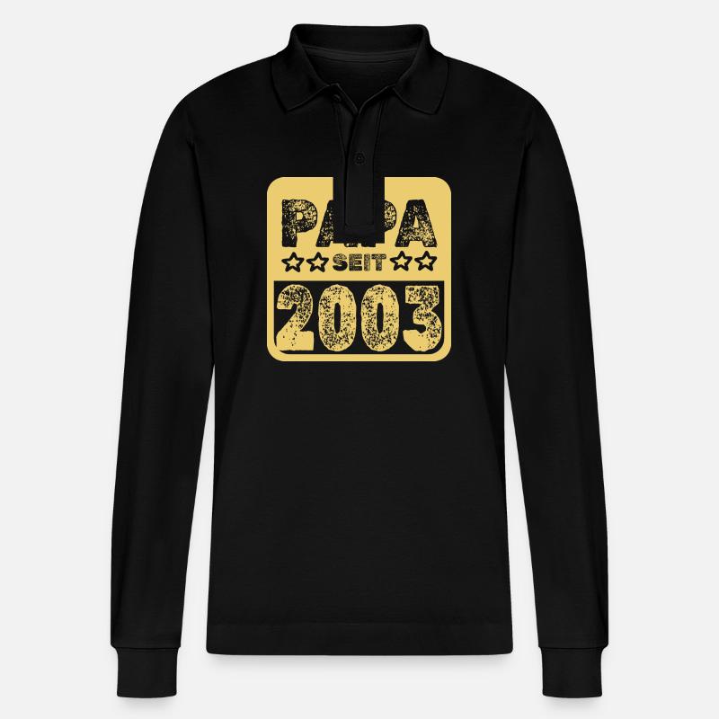 2003 2003 - Stanley/Stella Unisex Bio-Langarm-Poloshirt Prepster - Schwarz