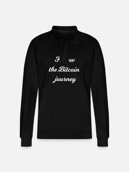 Bitcoin's journey - Stanley/Stella Organic Unisex Long-Sleeved Polo Shirt Prepster - black