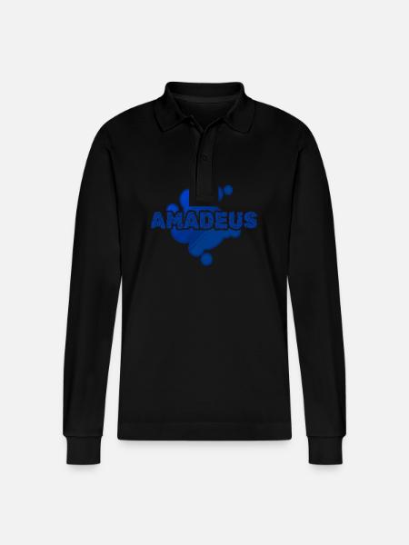 Amadeus - Stanley/Stella Unisex Bio-Langarm-Poloshirt Prepster - Schwarz