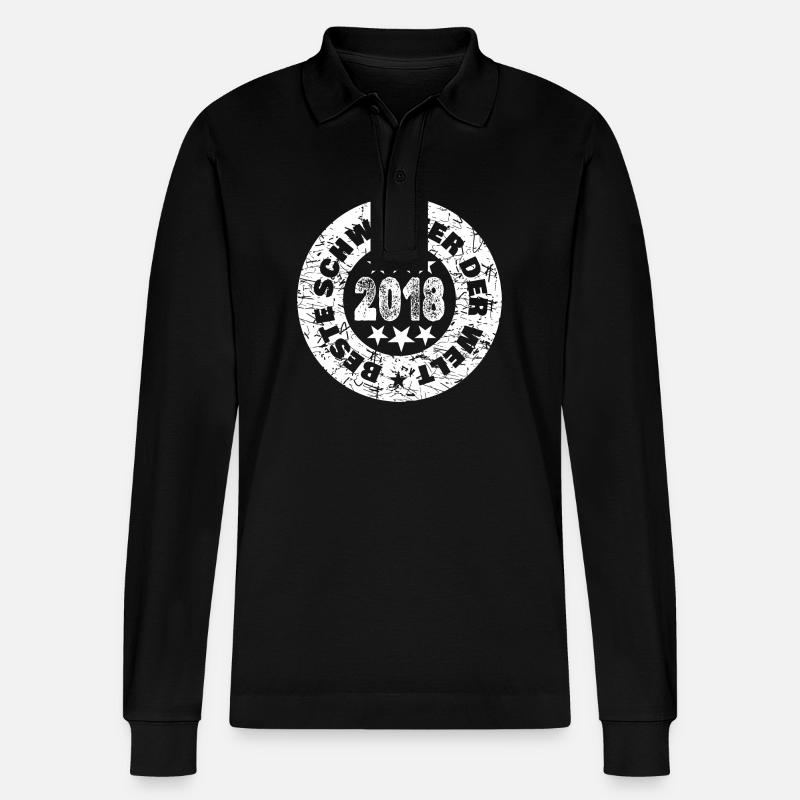 Millésime 2018 - Polo à manches longues bio PREPSTER Stanley/Stella Unisexe - noir