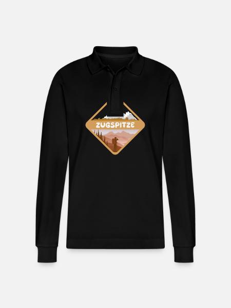 Zugspitze - Stanley/Stella Organic Unisex Long-Sleeved Polo Shirt Prepster - black