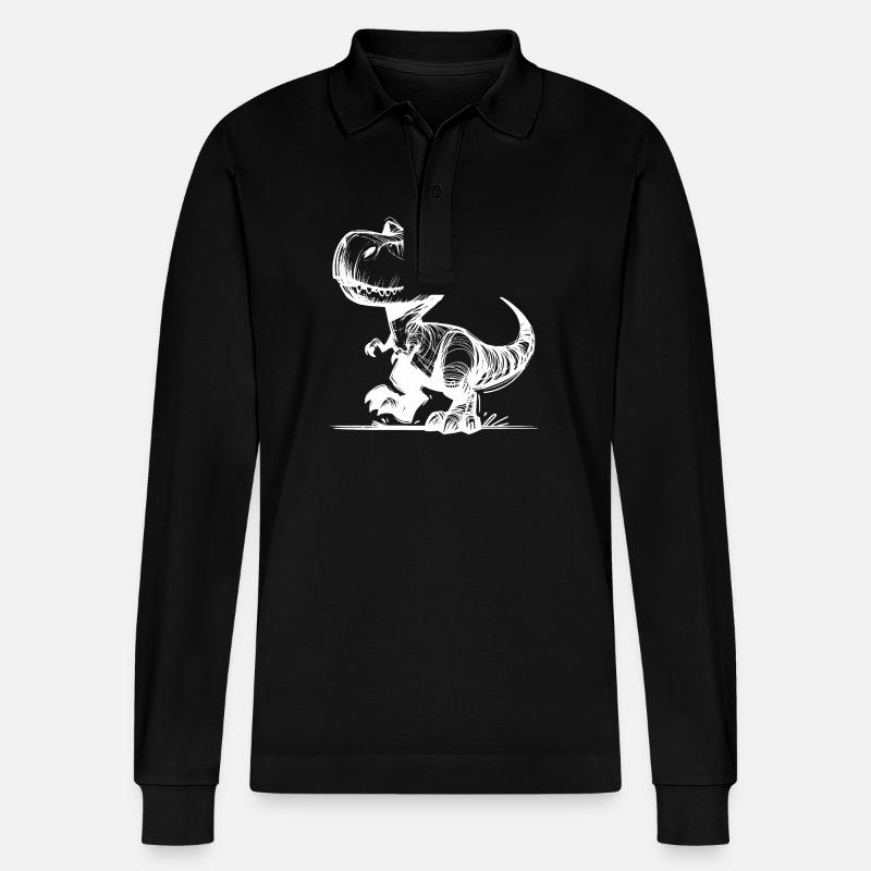Mignon mignon T-Rex Dino - Polo à manches longues bio PREPSTER Stanley/Stella Unisexe - noir