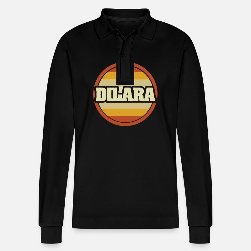 Dilara as a given name - Stanley/Stella Organic Unisex Long-Sleeved Polo Shirt Prepster - black