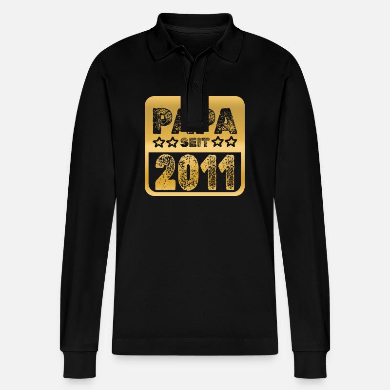 2011 - Stanley/Stella Unisex Bio-Langarm-Poloshirt Prepster - Schwarz