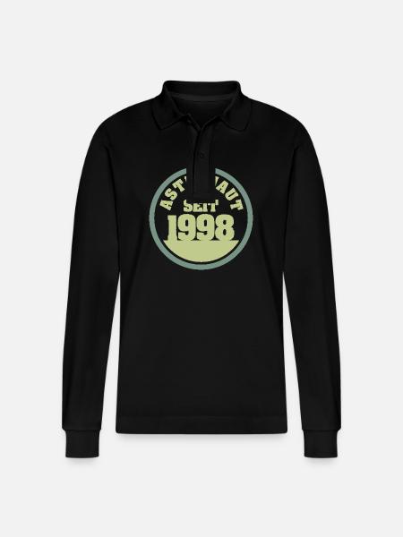 1998 - Stanley/Stella Organic Unisex Long-Sleeved Polo Shirt Prepster - black