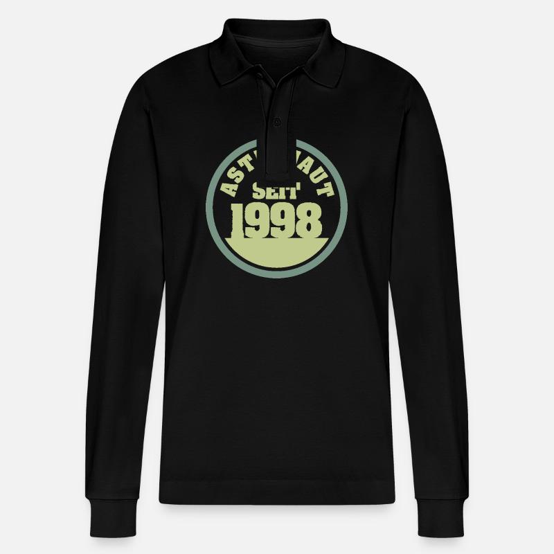 1998 - Stanley/Stella Unisex Bio-Langarm-Poloshirt Prepster - Schwarz