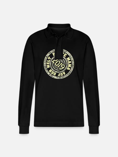 Baby 2019 - Stanley/Stella Organic Unisex Long-Sleeved Polo Shirt Prepster - black