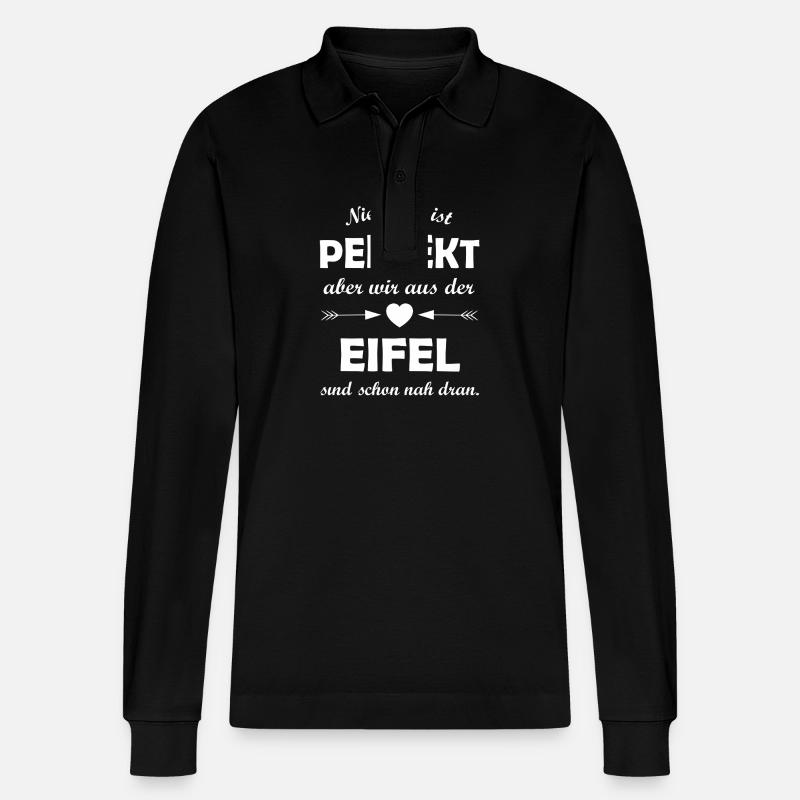 Die Eifel Legenden - Stanley/Stella Unisex Bio-Langarm-Poloshirt Prepster - Schwarz