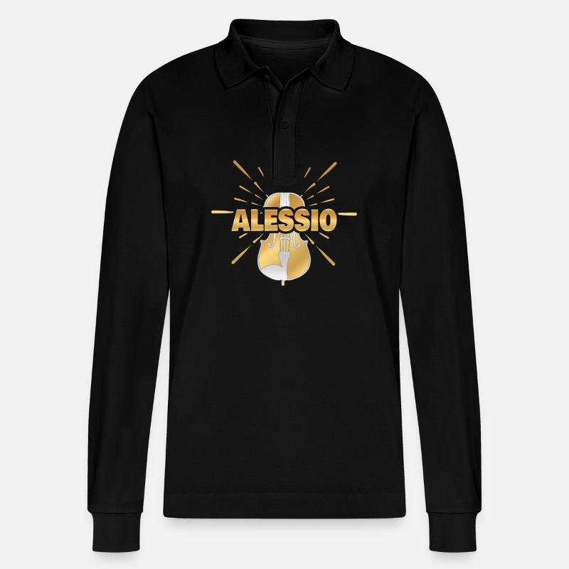 Violinist Alessio - Stanley/Stella Unisex Bio-Langarm-Poloshirt Prepster - Schwarz