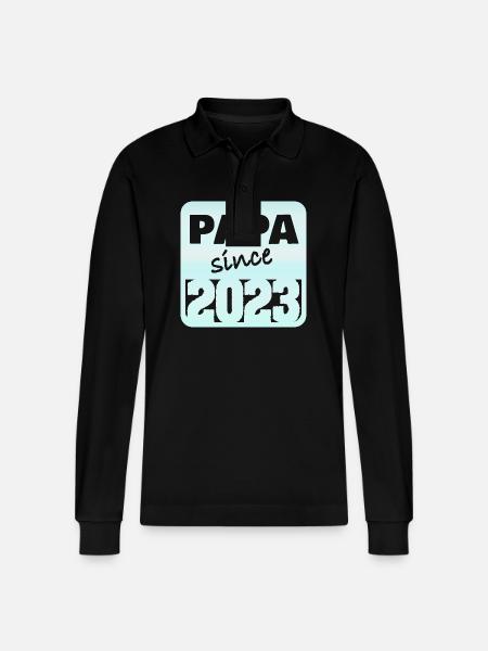 Papa 2023 - Polo à manches longues bio PREPSTER Stanley/Stella Unisexe - noir