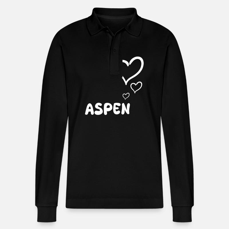 Aspen - Stanley/Stella Unisex Bio-Langarm-Poloshirt Prepster - Schwarz