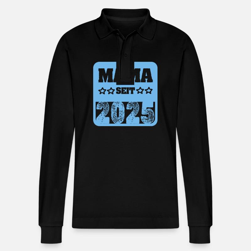2025 - Stanley/Stella Unisex Bio-Langarm-Poloshirt Prepster - Schwarz