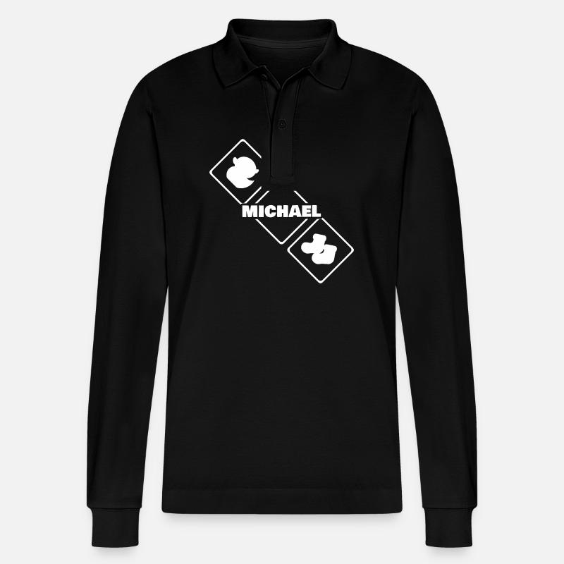 Michel - Polo à manches longues bio PREPSTER Stanley/Stella Unisexe - noir