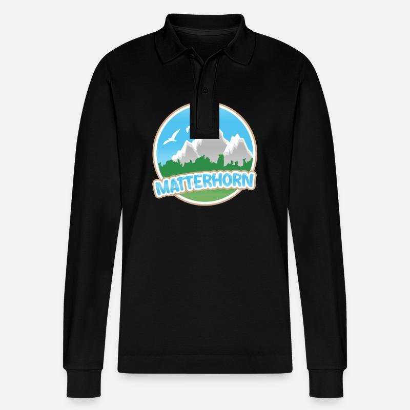 Matterhorn - Stanley/Stella Unisex Bio-Langarm-Poloshirt Prepster - Schwarz