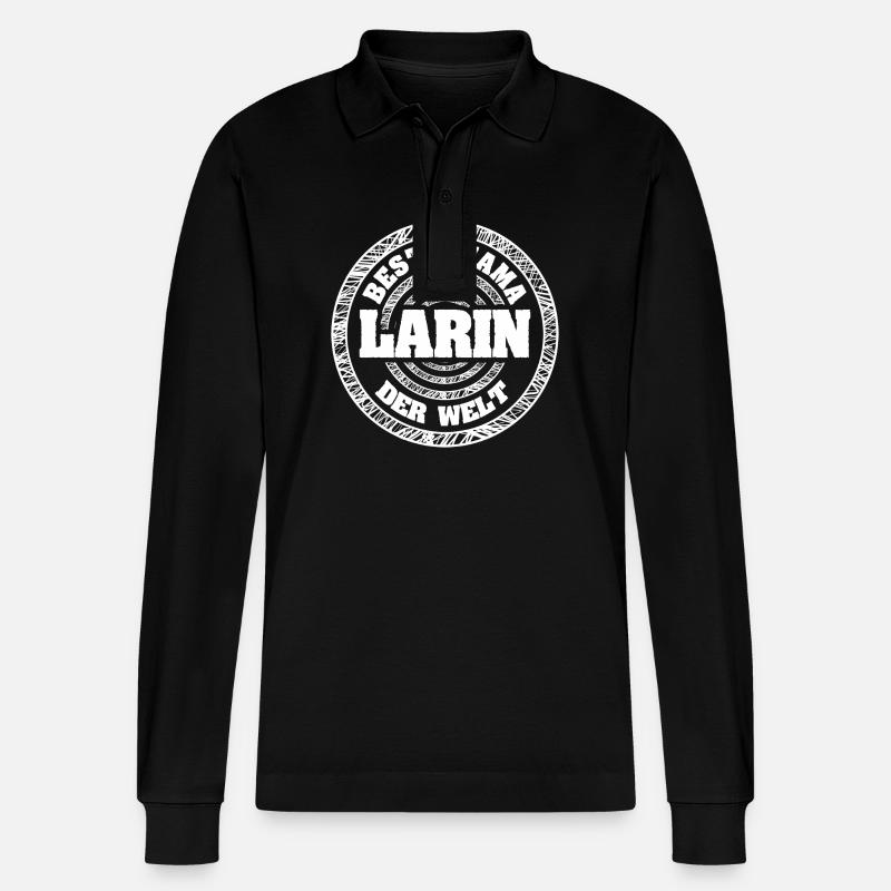 Larin en tant que mère - Polo à manches longues bio PREPSTER Stanley/Stella Unisexe - noir