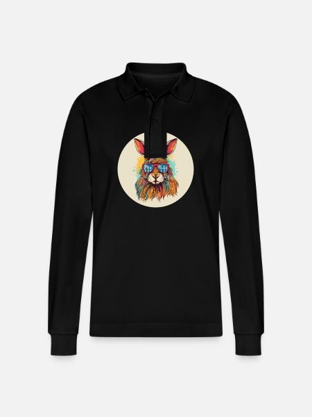 Hase - Stanley/Stella Unisex Bio-Langarm-Poloshirt Prepster - Schwarz