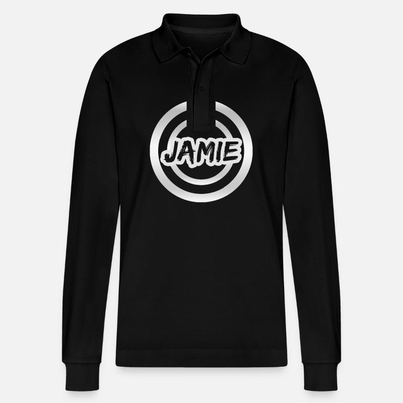 Geschenk Jamie - Stanley/Stella Unisex Bio-Langarm-Poloshirt Prepster - Schwarz