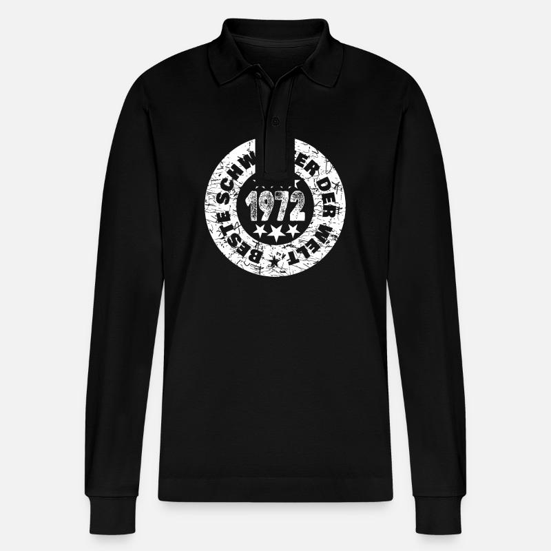 1972 - Polo à manches longues bio PREPSTER Stanley/Stella Unisexe - noir