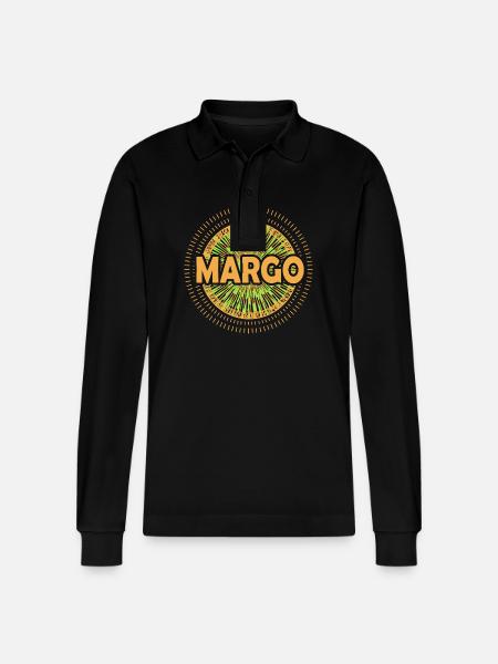 Margo as a gift idea - Stanley/Stella Organic Unisex Long-Sleeved Polo Shirt Prepster - black