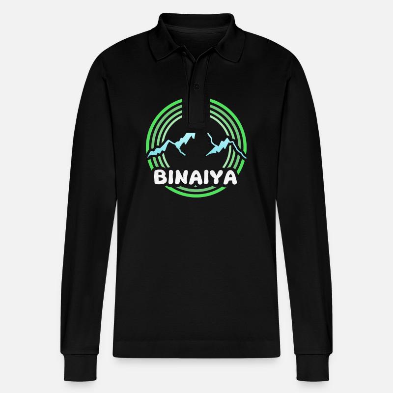Berg Binaiya - Stanley/Stella Unisex Bio-Langarm-Poloshirt Prepster - Schwarz