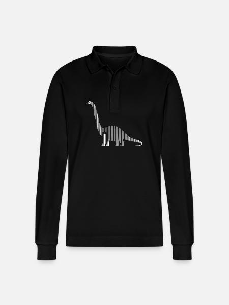 Dinosaurs dinosaurs dinosaurs brachiosaurs - Stanley/Stella Organic Unisex Long-Sleeved Polo Shirt Prepster - black