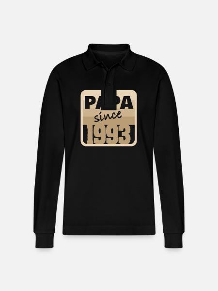 Father's Day 1993 - Stanley/Stella Organic Unisex Long-Sleeved Polo Shirt Prepster - black