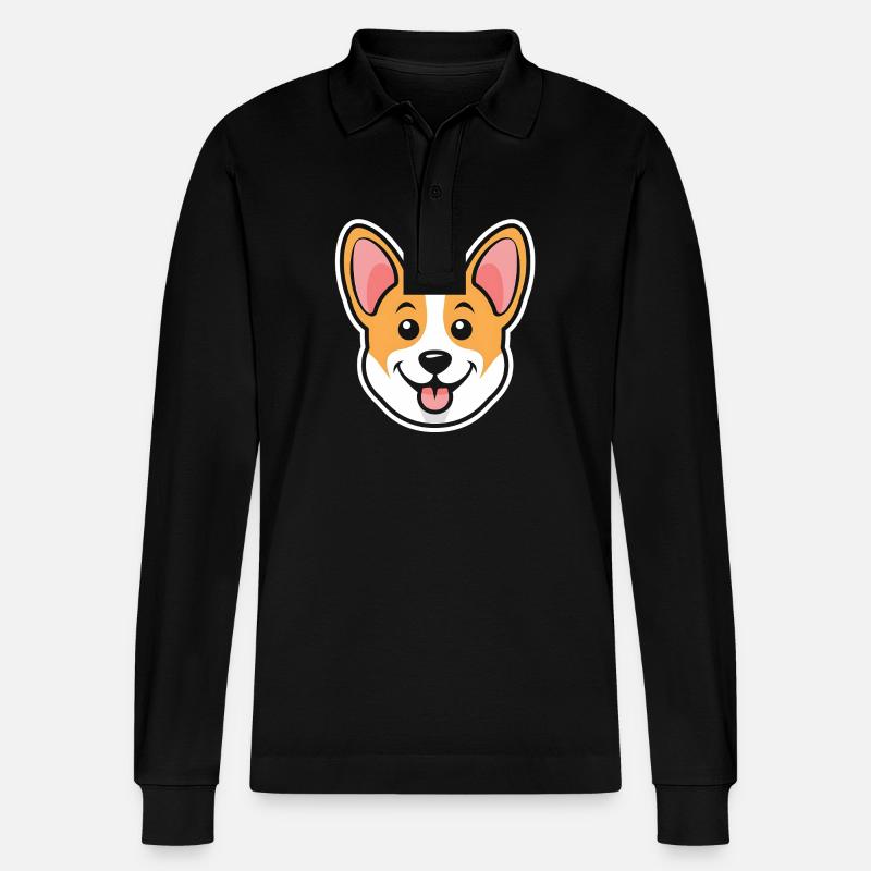 corgi - Polo à manches longues bio PREPSTER Stanley/Stella Unisexe - noir