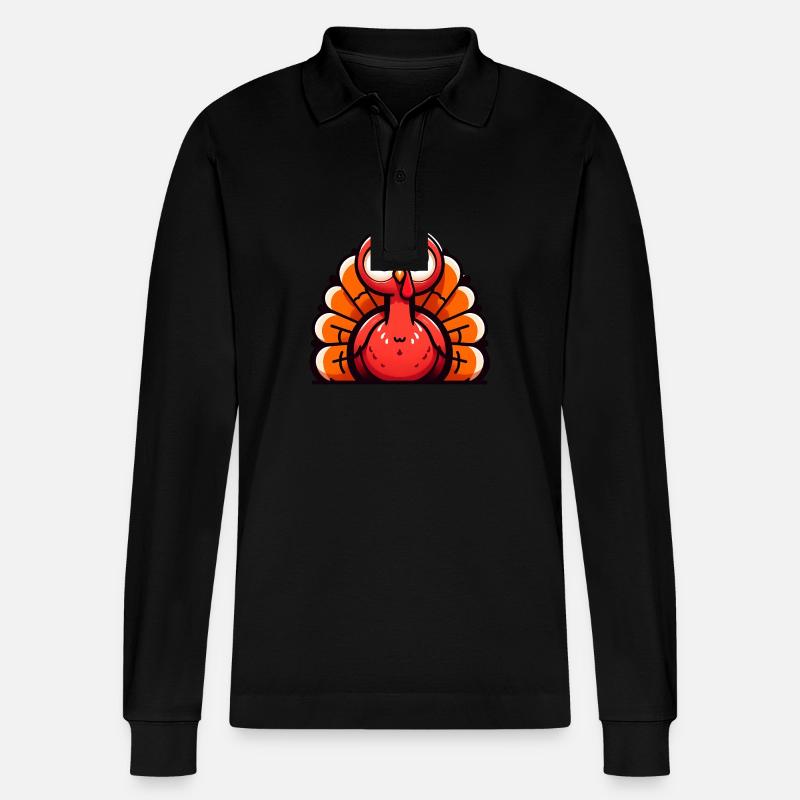 dinde - Polo à manches longues bio PREPSTER Stanley/Stella Unisexe - noir
