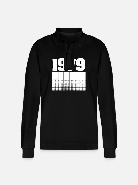 Born in 1979 - Stanley/Stella Organic Unisex Long-Sleeved Polo Shirt Prepster - black