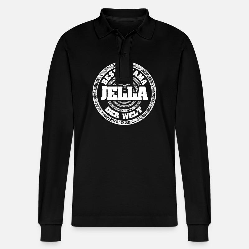 Mère Jella - Polo à manches longues bio PREPSTER Stanley/Stella Unisexe - noir